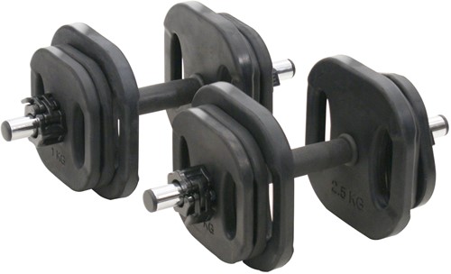 Muscle Power Verstelbare Dumbbell Set - 2 x 10 kg