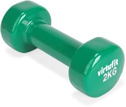 fitnessapparaat.nl VirtuFit Vinyl Dumbbell Pro - 2 kg - Groen aanbieding