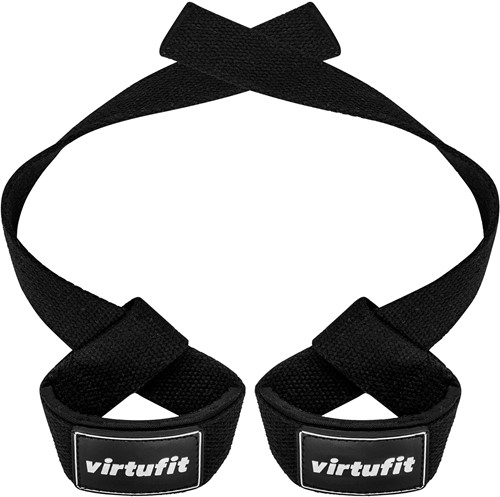 VirtuFit Padded Lifting Straps - Katoen - Zwart